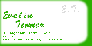evelin temmer business card